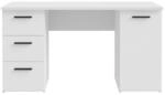 Forte NET307 Schreibtisch 140, Moderner Schreibtisch mit 1 T&uuml;r und 3 Schubladen,