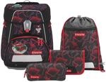 Step by Step Schulranzen-Set Space &bdquo;Ninja Yuma 5-TLG, schwarz-rot, 20L 