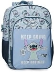 Disney Joumma Stitch Keep Going Schulrucksack Blau 30x40x13 cm Polyester 15,6L