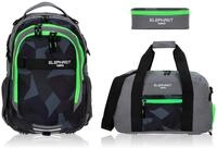 Elephant 3 Teile Set Schulrucksack Hero Signature 12770 CyberCamo Gr&uuml;n rsm 