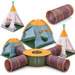 Zeltset Kinderzelt Spielzelt 7 in 1 Tunnels f&uuml;r Kinder COIL