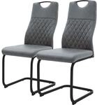 ML-Design Esszimmerst&uuml;hle 2er Set Freischwinger Schwingstuhl aus Kunstleder 