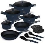 Berlinger Haus 15-teiliges Titan-beschichtetes Kochgeschirr Set - Deep Sea