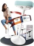 CLOUVOU Nexus B&uuml;rohocker Ergonomisch f&uuml;r aktives Sitzen | H&ouml;henverstellbar 