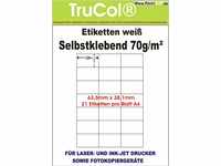 trucol 2100 Universal Qualitäts Etiketten 63,5 x 38,1 mm selbstklebend weiß