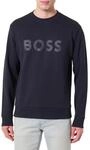 BOSS Herren Salbo Sweatshirt aus Stretch-Baumwolle mit Logo im Sandwich-Stil