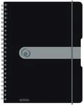 Herlitz 11293073 Spiralblock A4 to go, Holzfreies Papier, 80 Blatt, schwarz (einzel