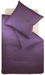Fleuresse Colours Bettw&auml;sche, Uni-Mako-Satin, lila, 155 x 220 cm