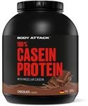 Body Attack 100% Casein Protein - Chocolate Cream, 1,8 kg Eiwei&szlig;pulver - reich an