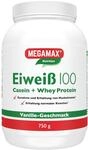 Megamax Eiweiss Vanille 750 g | Molkenprotein + Milcheiwei&szlig; | 2K Protein F&uuml;r
