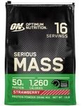 Optimum Nutrition Serious Mass Weight Gainer Pulver, Geschmack Erdbeere, 5.45kg, 16