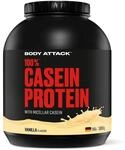 Body Attack 100% CASEIN PROTEIN - Vanilla Cream, 1,8 kg - Hochwertiges Protein Pulver