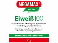 Megamax Eiweiss Himbeere 30 g | Molkenprotein + Milcheiweiß (Casein) Für