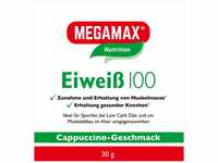 Megamax Eiweiss Cappuccino 30 g Pulver | Molkenprotein + Milcheiweiß Für