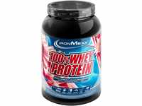 IronMaxx 100% Whey Protein Pulver - Himbeer 900g Dose | zuckerreduziertes,