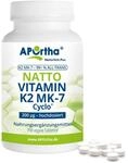 APOrtha Vitamin K2 MK7 200 &micro;g 99+% ALL-Trans, 190 Tabletten hochdosiert vegan,