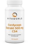 vitaworld Cordyceps Extrakt 500 mg, Vegan Raupenpilz, 100 mg Polysaccharide und 1000