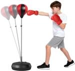 HOMCOM Punchingball Set 126-144cm H&ouml;henverstellbar Boxstand mit St&auml;nder Boxbirne