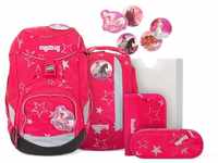 ergobag Pack Set - ergonomischer Schulrucksack, Set 6-teilig - CinBärella - Pink,