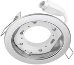 ledscom.de Deckeneinbauleuchte RUBA, edelstahl matt, rund, 107mm &Oslash;, 1x GX53 max. 25W