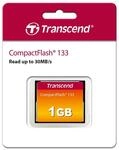 Transcend 1GB CompactFlash CF 133 Speicherkarte, MLC Flash, bis zu 50 MB/s Read, 20