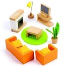 Hape Puppenhaus-Wohnzimmer aus Holz, kompatibel mit Allen g&auml;nigen Puppenh&auml;usern, ab