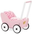 Pinolino Puppenwagen Prinzessin Lea, aus Holz, mit Bremssystem, Lauflernhilfe mit