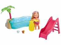 Simba 105733593 - Evi Love Pool Party, Puppe im Badeanzug mit zwei süßen