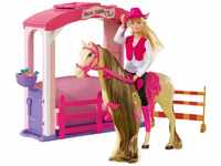 Simba 105730373 - Steffi Love Puppe mit Pferd und Stall