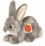 Teddy Hermann 93701 Hase sitzend grau 18 cm, Kuscheltier mit idealem Recyclinganteil