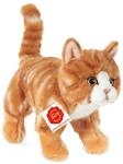Teddy Hermann 90682 Katze 20 cm, Kuscheltier, rot getigert mit optimalem