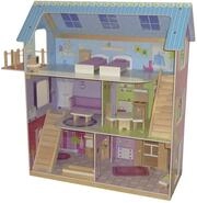 roba Puppenhaus, Puppenvilla inkl. 16 Puppenm&ouml;bel, M&auml;dchen-Spielzeug liebevoll