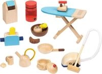 goki 51939 - Accessoires K&uuml;che, 19-teiliges Zubeh&ouml;r f&uuml;r das Puppenhaus