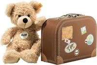 Steiff Kuscheltier Fynn Teddyb&auml;r im Koffer, S&uuml;&szlig;es Stofftier mit Kunststoffaugen,