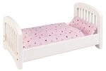 goki 51734 Puppenbett, 54 x 29 x 25 cm aus massiven Holz, wei&szlig;, Puppenm&ouml;bel f&uuml;r