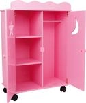 small foot Puppenschrank/Puppenm&ouml;bel aus Holz, mit einer Kleiderstange und 3 F&auml;cher