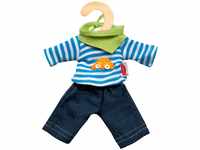 Heless 9315 - Bekleidungs-Set für Puppen, 3 teilig mit Jeans, Streifenshirt und