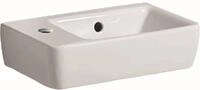 Geberit Renova Nr.1 Comprimo Neu Handwaschbecken, 40x25cm, mit Hahnloch links,