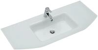 Pelipal Waschtisch aus Glas Quickset 328 in Wei&szlig;, 112 cm breit | Glas-Waschtisch