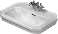 Duravit 1930 Handwaschbecken, 50x36,5cm, mit &Uuml;berlauf, 1 Hahnloch, Farbe: Wei&szlig;