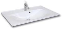 FACKELMANN Gussbecken CAPRI, Wei&szlig;, 50 x 80 x 14,5 cm