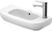 Duravit D-Code Handwaschbecken, mit Hahnloch links, mit &Uuml;berlauf,...