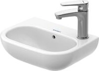 Duravit D-Code Handwaschbecken, mit Hahnloch rechts, mit &Uuml;berlauf,...
