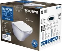 Duravit DuraStyle Wand-WC Duravit Rimless Set 455109, inklusive WC-Sitz,...