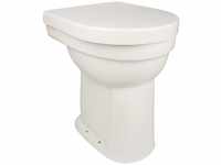 'aquaSu® Stand WC-Set liDano +10 cm, Erhöhtes WC, Weiß, Inklusive WC-Sitz, Für