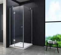 Duschkabine NOVUM 80 x 80 x 170 cm ohne Duschtasse