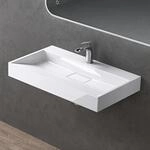 doporro Waschbecken Aufsatzwaschbecken Mineralguss H&auml;ngewaschbecken mit