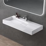 doporro Waschbecken Aufsatzwaschbecken Mineralguss H&auml;ngewaschbecken mit