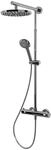 Schulte Duschsystem mit Sicherheits-Thermostat, Kopfbrause rund, Chrom, Korpus...