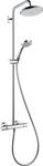 hansgrohe Croma - wassersparendes Duschsystem (EcoSmart) mit Thermostat, Regendusche